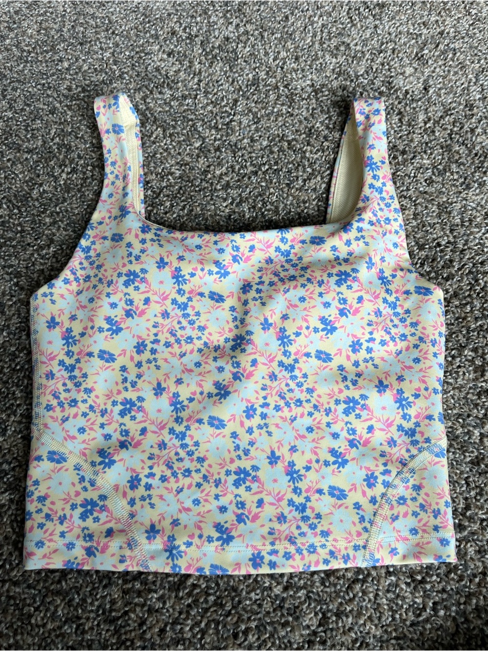 All in motion floral tank top (with built in bra) size: xs